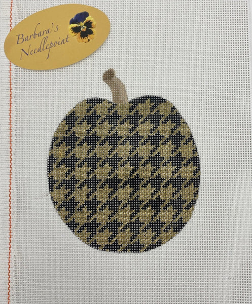 Black & Gold Houndstooth Pumpkin