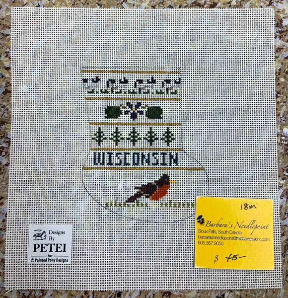 Mini Stocking - Wisconsin
